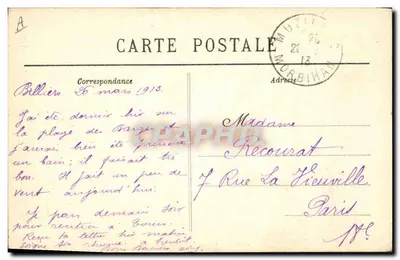 Jovem Gás de Coray — Coleção Villard, Quimper — n°4286 — Verso