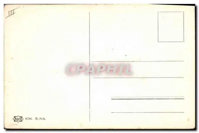 Soldat allemand caricaturé — en uniforme avec képi à pointe et canne — dessin signé '9B' — Verso