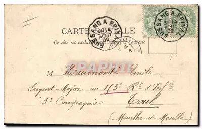 Soldati alla frontiera — Foto-Acquerello Procedé A. H. — Imp. Ad. Weick, Saint-Dié, N. 303 — Serie 'La Halte' — Verso