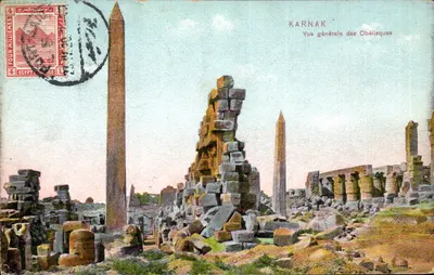 Karnak — Vista Geral dos Obeliscos — Four Millièmes, Egito