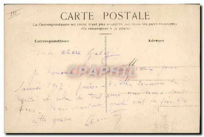 Pejzaż zimowy — 1917 — P. Duvillain — Rewers