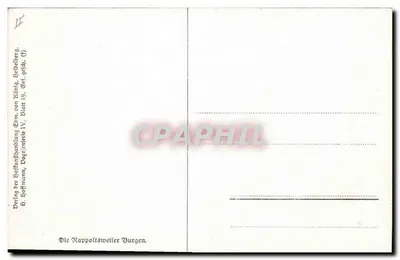 Zamek Rappoltsweiler — Hoffmann, B. — Wydanie z serii 'Hoffmann der Hoffnungsbundlung' (IV, Blatt 19) — Rewers