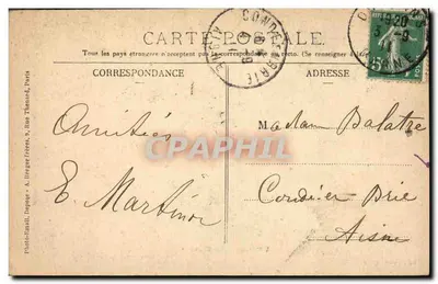 Dormans — O Castelo — Edição Ch. Hélie — Verso