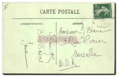 Biarritz — Ansicht vom Phare-Höhle — LL. n° 208 — Rückseite