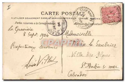 Ao redor de SAINT-MALO — A Gruta de Nossa Senhora do Bois-Renou — G.F. n°2884 — Verso