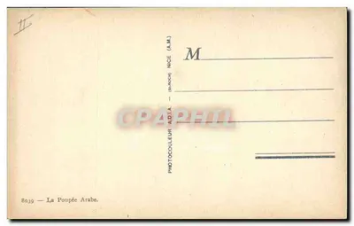 A Boneca Árabe — Série 8039 — Fotocor A.D.I.A. (Shiroch) Nice — Verso