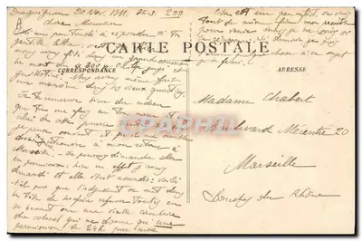 Draguignan — Palácio de Justiça e Rue Nationale — Hotel Feraud — Verso