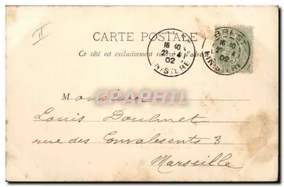 Cruiser protegido "Chanzy" — Brest — A. Brigand, Toulouse — Verso