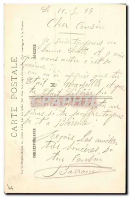 LILLE (Nord) — La Préfecture après le passage des Allemands — J. Courcier, 8, Rue Simone-le-Franc, Paris — Verso