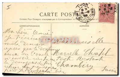 Lyon - A nova Prefeitura - Cours de la Liberté — Verso