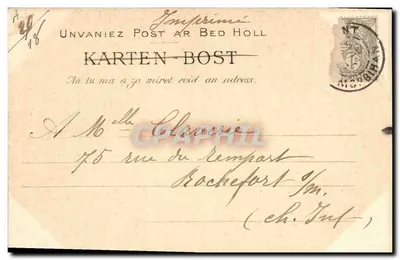 Jovem de Pontivy — Coleção VILLARD, número 1214 — fotografia de estúdio — Verso