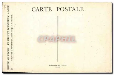 Żołnierz z wojsk marszałkowskich — Algieria — Muzeum Marszałka Franchet d'Espèrey, seria 21 — Rewers