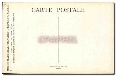 Infantaria de linha — 1830 — Museu Marechal Franchet d'Espèrey, Argel — Verso