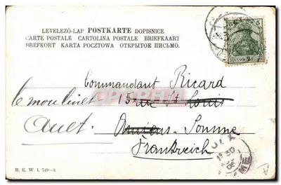 Caricature d'un officier — Hauptmann — éditeur J. Stimpfley & Cie, n° 11 — Rückseite