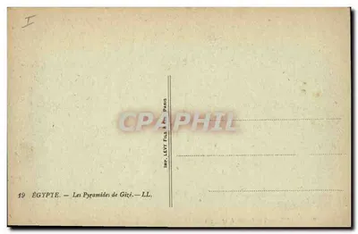 Piramidy Gizeh — LL. — Imp. Levy Fils & Cie, Paryż — Rewers