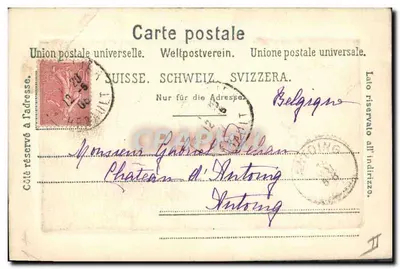 Dois crianças — desenho e mensagem manuscrita — editor desconhecido — Verso