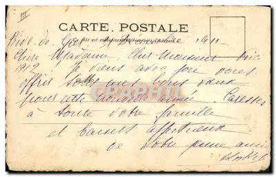 Orchidea — disegno a acquarello — Kakite, 1911 — Verso