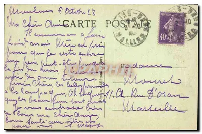 Zamek w Rochefort — otoczenie Ébreuil, Bourbonnais — Jolivet — Rewers