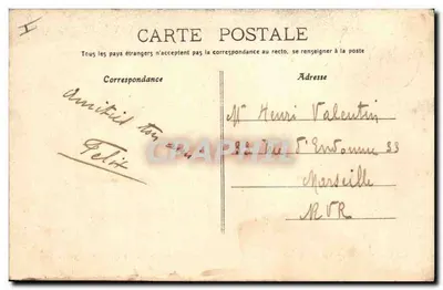 Fontanna Vaucluse — Widok z zewnątrz na Gouffre podczas niskich wód — Wydawca J. Brou de la Corporecip — Rewers