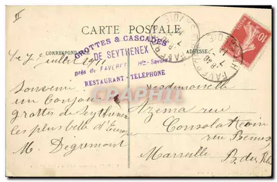Favergeres — Jaskinie i wodospady — Anneey-Philippe, wydawca — Rewers