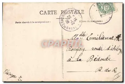 Dois crianças diante de uma lareira — 'VIVE LE BONHOMME NOËL' — n°316 — Verso