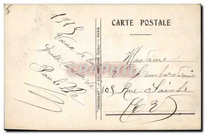 Zwei Kinder im Winter — Schneelandschaft — Verlag CROISSANT, n°312 — Rückseite