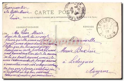 Fille lavant une poupée — scène de jardin — Édition Bergeret n°1 — Rewers