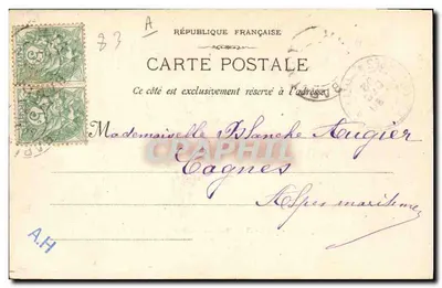 Draguignan - 288 - Nationale Straat en het Paleis van Justitie — Fototipo E. Lacour - Marseille — Achterkant