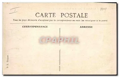 Dieppe — Pałac Sądowy i Plac Carnot — P.L. Dieppe — Rewers