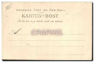 Jovem Bretão — Coleção Vellard, Quimper — n° 1208 — Verso