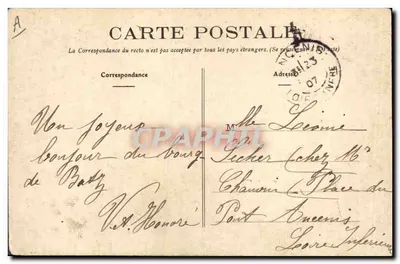 O Bourg-de-Batz — Jovem Paludière — Editor não identificado, n° 585 — Verso