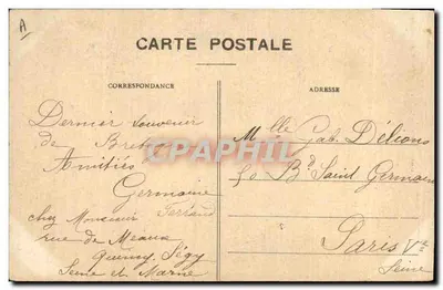 Casados de QUIMPER — Estudo de Trajes — Coleção Villard, Quimper — Verso