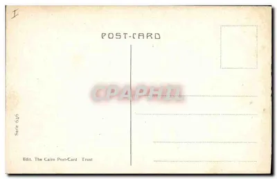 Cairo - Esfinge e Pirâmides — The Cairo Post-Card Trust, série 646 — Verso