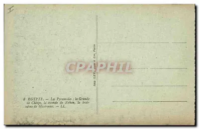 Egito — As Pirâmides — LL — Verso