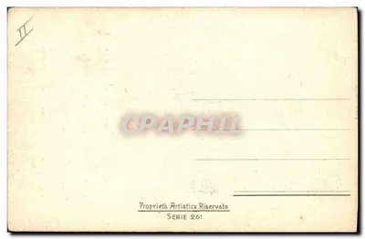 Embarcações a vela no mar — cartão postal ilustrado — Propriedade Artística Reservada, Série 261 — Verso