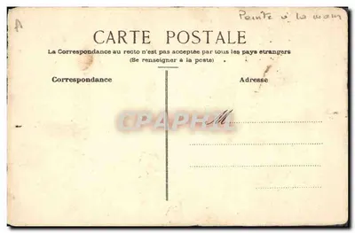 Caricature d'un homme en costume — dessin signé 'Hus' et daté 22-5-1910 — éditeur 'Hus' — Verso