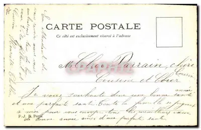 Pansée — Bonne Année — Éditeur non visible — Verso