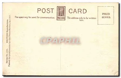 Zamek Gathcart — ruiny średniowiecznego zamku — seria Philco, nr 4180 — Rewers