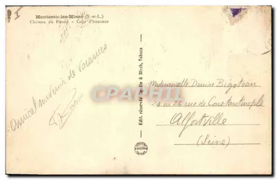 Zamek Plessis — Dziedziniec — Montceau-les-Mines (S.-et-L.) — Wyd. Birch & Birch — Rewers
