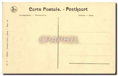 Gand. Zamek Władców Flandrii: Wstępna dziedzina, Wjazdowy zamek i Ścieżka obronna (1180). — Rewers