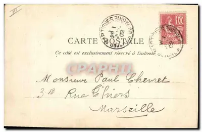 O CHARLEMAGNE — Navio de Couraça com Fogo — A. Bougault, editor, Toulon-sur-Mer, n°609 — Verso