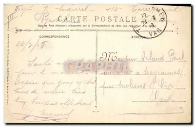 Cruiser Condorcet — Marinha Militar Francesa a turbinas — Guerra 1914-15-16 — Verso