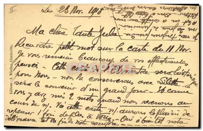 Mézières — A Prefeitura, antigo Palácio das Tournelles — Editor J. Winling, Charleville — Verso