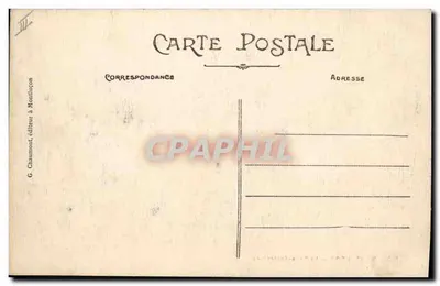 Montluçon — A Subprefeitura — G. Chaumont, editor em Montluçon, n° 0131 — Verso