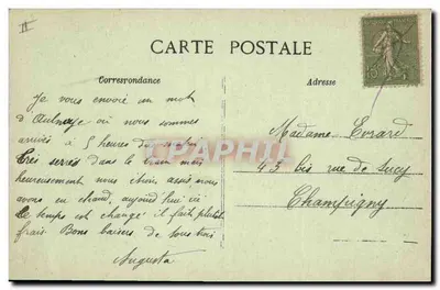 Aulnoye — A Estação Externa — editor Hautmont — Verso