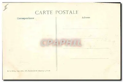 Senlis — Casas incendiadas pelos Alemães — E. Le Deley, imp.-édit, 1927, Boulevard de Sébastopol, Paris — Verso