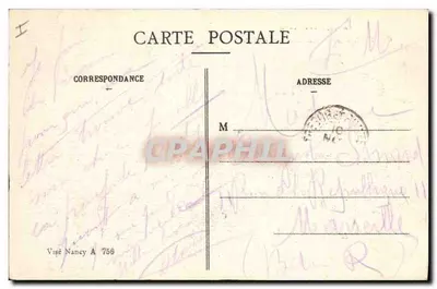 Gellenoncourt — Cemitério perto da igreja — Imprimeries Réunies de Nancy — Verso