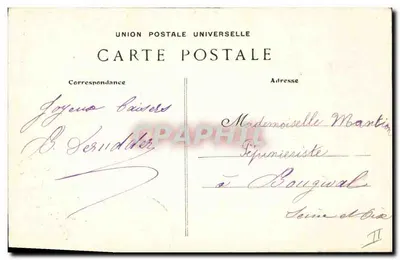 Criança vestindo traje bretão — cumprimentando — Coleção Villard, Quimper — Verso