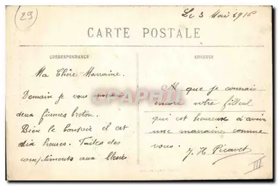 Um Gâs de Ploaré - Arredores de Douarnenez — Estudo dos Trajes do Finistère — Callebets Vialen, Quimper — Verso