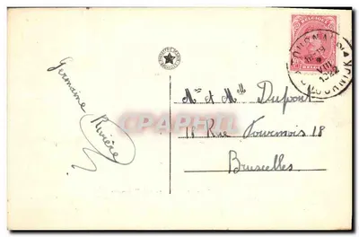 Tournai — Ruínas dos Muros — E. Desaix, edit. Bruxelas. Rep. int. n°13 — Verso